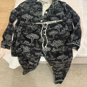 PJ Salvage Black and White Tree Print Pajama Set
